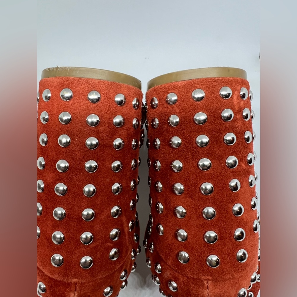 Steve Madden Red Rust Fara Studded Block Heel San… - image 7